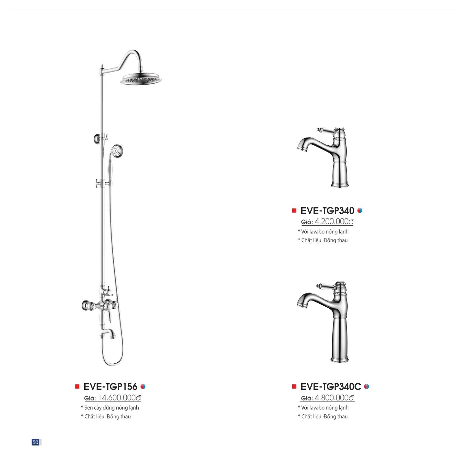 Thiết bị vệ sinh EVEREST Catalogue và Bảng giá mới nhất 2025 /Page 50